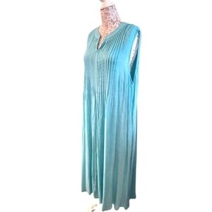 NWOT Maxi Length Flowy Gauzy Sleeveless Lightly Rouched and Pleated Dress Sz. 24